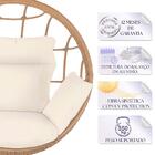 Balanço Suspenso Ninho Em Alumínio E Fibra Sintética Ráfia E