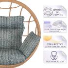 Balanço Suspenso Ninho Em Alumínio E Fibra Sintética Ráfia E