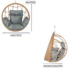 Balanço Suspenso Ninho Em Alumínio E Fibra Sintética Ráfia E