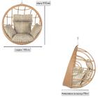 Balanço Suspenso Ninho Em Alumínio E Fibra Sintética Ráfia E