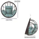 Balanço Suspenso Ninho Em Alumínio E Fibra Sintética Tabaco E