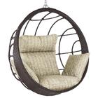 Balanço Suspenso Ninho Em Alumínio E Fibra Sintética Tabaco E