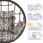 Balanço Suspenso Ninho Em Alumínio E Fibra Sintética Tabaco E