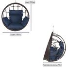 Balanço Suspenso Ninho Em Alumínio E Fibra Sintética Tabaco E