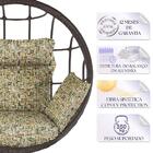 Balanço Suspenso Ninho Em Alumínio E Fibra Sintética Tabaco E