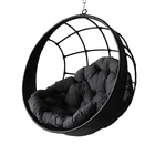 Balanço Suspenso Ninho Preto Com Mola, Mosquetão E Almofada I