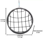 Balanço Suspenso Ninho Tecido Impermeável Alumínio Pergolado