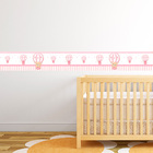 Balão Ursinho Rosa Adesivo De Parede Infantil Faixa Border