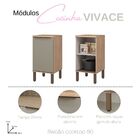 Balcão 01 Porta E 01 Prateleira 40cm Vivace Havana/taupe Mdp