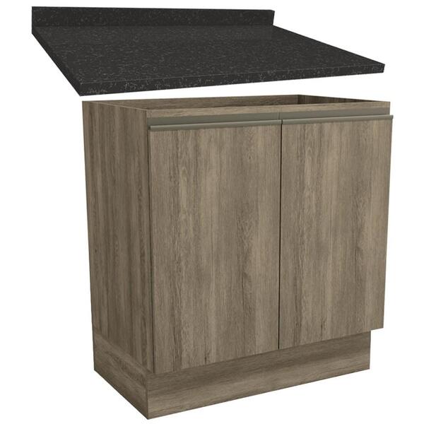 Balcao 02 Portas 80cm Com Tampo G744/s415 Maxxi Kappesberg