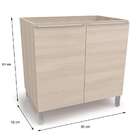 Balcão 02 Portas Para Cozinha Sem Tampo C656 Versatti Nacre -