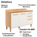 Balcao 03 Pt 120cm Com Tampo 16988 Nicioli