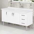 Balcão 1,50m 3 Portas E 3 Gavetas Toquio Rorato Branco