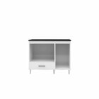 Balcão 105cm Tampo Fechado Classic Branco