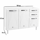 Balcão 120 3 Portas 2 Gavetas Telasul Star New