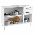 Balcão 120 3 Portas 2 Gavetas Telasul Star New