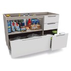 Balcão 120 Cm 01 Porta 04 Gavetas Solaris Carvalle/branco - K