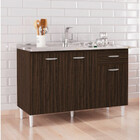 Balcão 120 Cm 3 Portas 1 Gaveta Chocolate - Poquema