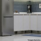 Balcão 120 Cm Para Cozinha Modulada 3 Portas Atenas Cinza Cri