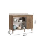 Balcão 120 Cm Personalité 2 Portas 3 Gavetas Com Tampo Thb