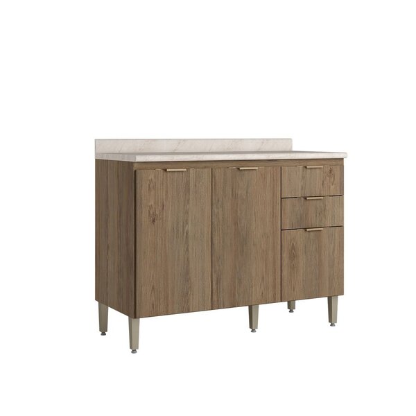 Balcão 120 Cm Personalité 2 Portas 3 Gavetas Com Tampo Thb