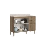 Balcão 120 Cm Personalité 2 Portas 3 Gavetas Com Tampo Thb