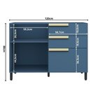 Balcão 120cm 1 Porta 2 Gavetas 1 Porta Temperos Cozinha Flóri