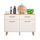 Balcão 120cm 2 Portas 2 Gavetas Com Tampo Maia Freijo Uv/off