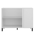 Balcão 120cm 2 Portas Canto Cozinha Flórida Branco Ártico