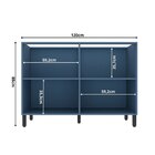 Balcão 120cm 2 Portas Cozinha Flórida Azul Órion