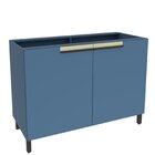 Balcão 120cm 2 Portas Cozinha Flórida Azul Órion