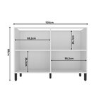 Balcão 120cm 2 Portas Cozinha Flórida Branco Ártico