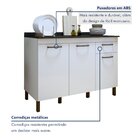 Balcão 120cm 3 Portas 1 Gaveta São Luis Branco