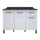Balcão 120cm 3 Portas 1 Gaveta São Luis Branco