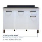Balcão 120cm 3 Portas 1 Gaveta São Luis Branco