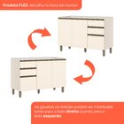 Balcão 120cm 3 Portas 2 Gavetas Com Tampo 100% Mdf Aurora Esp