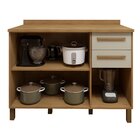 Balcão 120cm 3 Portas 2 Gavetas Salvador Cinamomo/off White