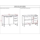 Balcão 120cm 3 Portas 2 Gavetas Versalhes Branco/supremo