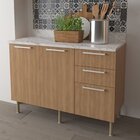 Balcão 120cm Com 2 Portas, 3 Gavetas E Divisor De Talheres Cz