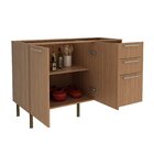 Balcão 120cm Com 2 Portas, 3 Gavetas E Divisor De Talheres Cz