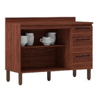 Balcão 120cm Com Tampo 2 Portas 3 Gavetas Viv Concept 947 Nog