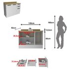 Balcão 120cm Em Mdf Com Tampo Rodapé 2 Portas 3 Gavetas E Div