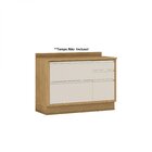 Balcão 120cm Mdf 1 Porta 4 Gavetas Com Pia Inox E Rodapé Em P