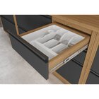 Balcão 120cm Mdf 1 Porta 4 Gavetas Com Pia Inox E Rodapé Em P