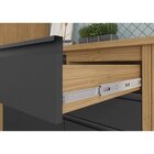 Balcão 120cm Mdf 1 Porta 4 Gavetas Sem Tampo Com Rodapé Em Pv