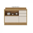 Balcão 120cm Mdf 1 Porta 4 Gavetas Sem Tampo Com Rodapé Em Pv