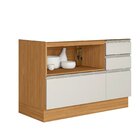 Balcão 120cm Mdf 1 Porta 4 Gavetas Sem Tampo Com Rodapé Em Pv