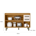 Balcão 120cm Sem Tampo 3 Portas 2 Gavetas Malta Poliman