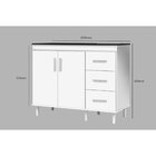 Balcão 120cm Tampo Fechado Canadense Branco