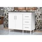 Balcão 120cm Tampo Fechado Canadense Branco